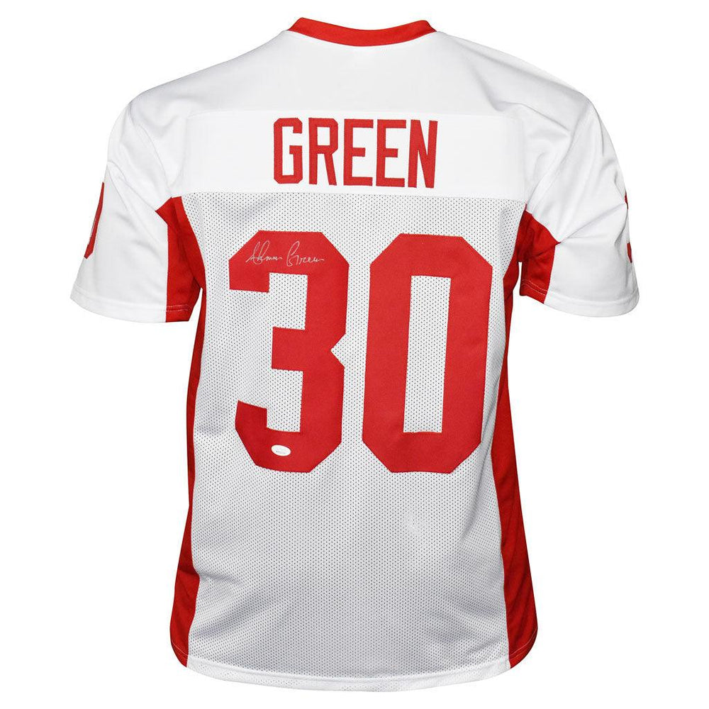 Ahman Green Signed Nebraska College White Football Jersey (JSA) - RSA