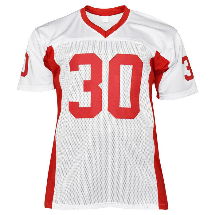Ahman Green Signed Nebraska College White Football Jersey (JSA) - RSA