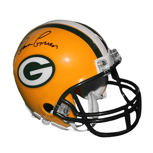 Ahman Green Autographed Green Bay Packers Football Mini Helmet (JSA) - RSA
