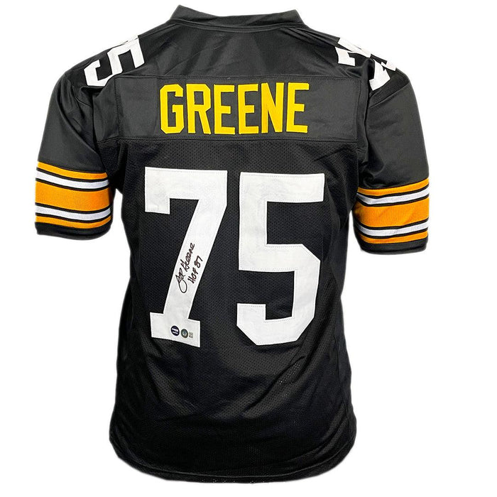 Joe Greene Signed Pittsburgh Black Football Jersey (JSA) - RSA
