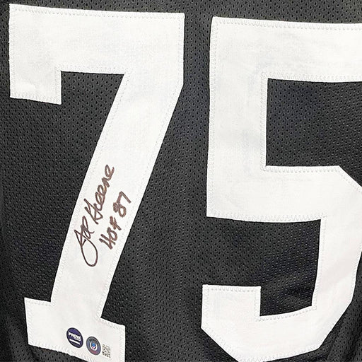 Joe Greene Signed Pittsburgh Black Football Jersey (JSA) - RSA