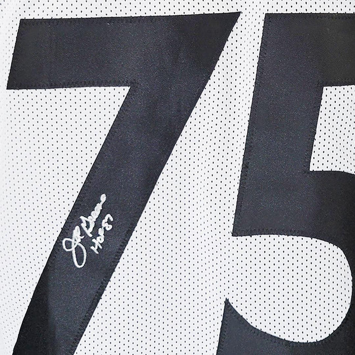 Joe Greene Signed HOF 87 Inscription Pittsburgh White Football Jersey (JSA) - RSA