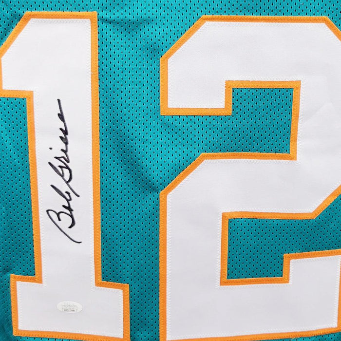 Bob Griese Signed Miami Blue Stats Football Jersey (JSA) - RSA