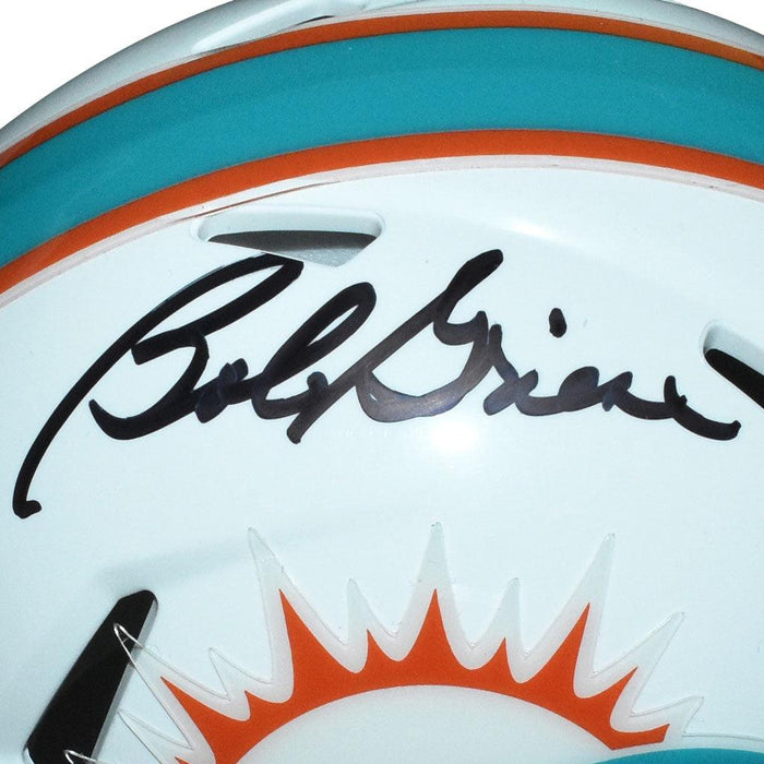 Bob Griese Signed Miami Dolphins Speed Mini Replica White Football Helmet (Beckett) - RSA
