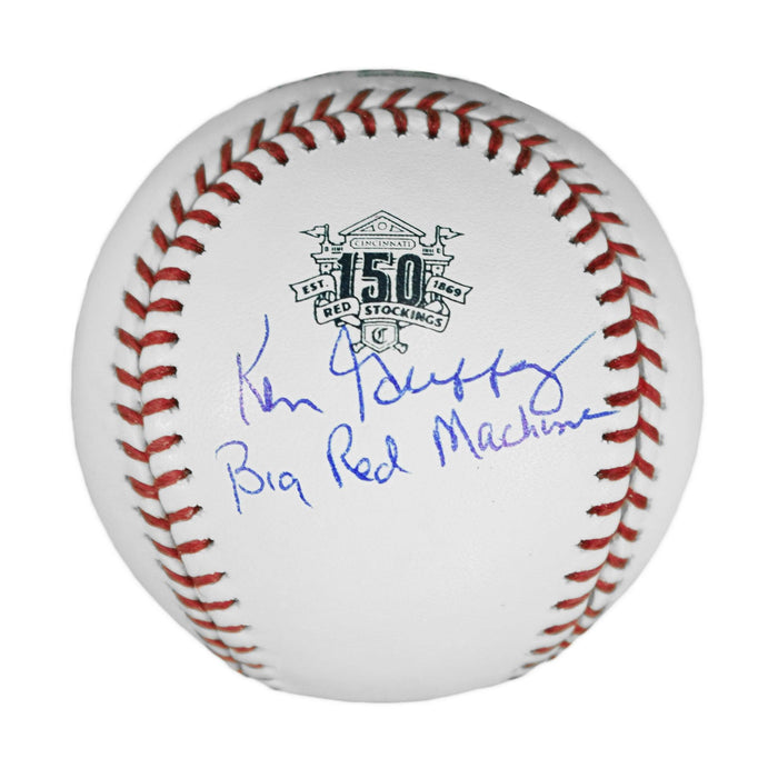 Ken Griffey Sr Signed Big Red Machine Inscription Official MLB Reds 150th Anniversary Baseball (JSA) - RSA
