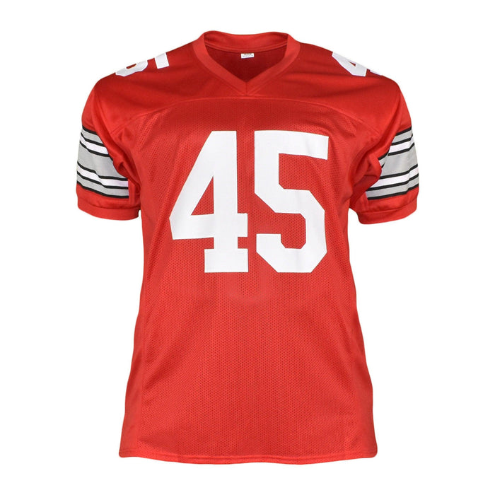 Archie Griffin Signed HT 74-75 College-Edition Red Football Jersey (JSA) - RSA