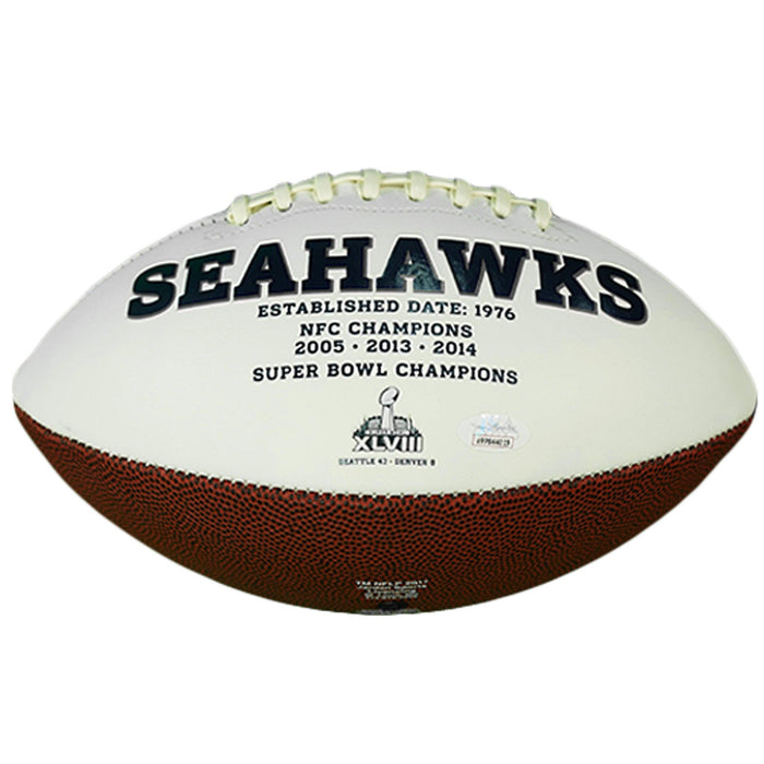 Griffin Brothers Shaquill and Shaquem Dual-Signed Seattle Seahawks Logo Football (JSA) - RSA
