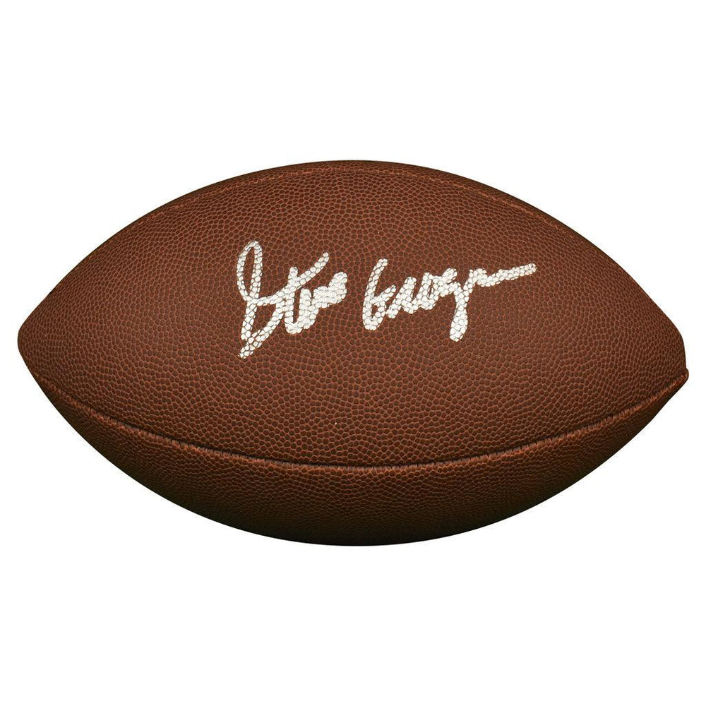 Steve Grogan Signed Wilson Official NFL Replica Football (JSA) - RSA