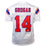 Steve Grogan Signed Throwback White Football Jersey (JSA) - RSA