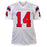 Steve Grogan Signed Throwback White Football Jersey (JSA) - RSA