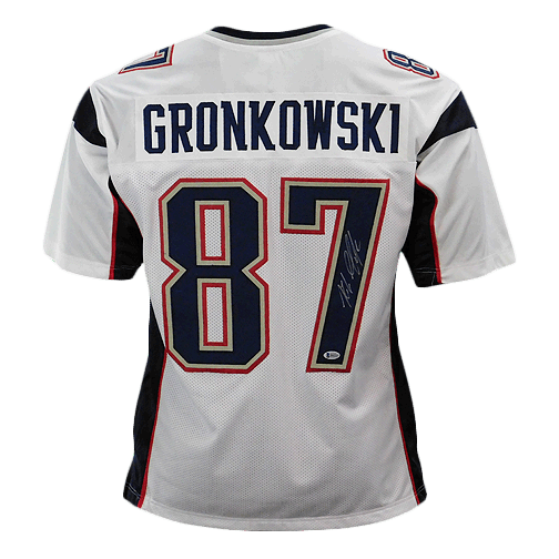 Rob Gronkowski Signed White Pro-Edition Jersey (Beckett) - RSA