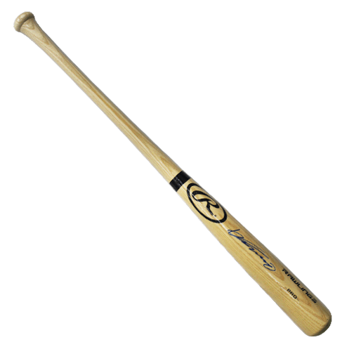Vladimir Guerrero Autographed Rawlings Baseball Bat Blonde (JSA) - RSA