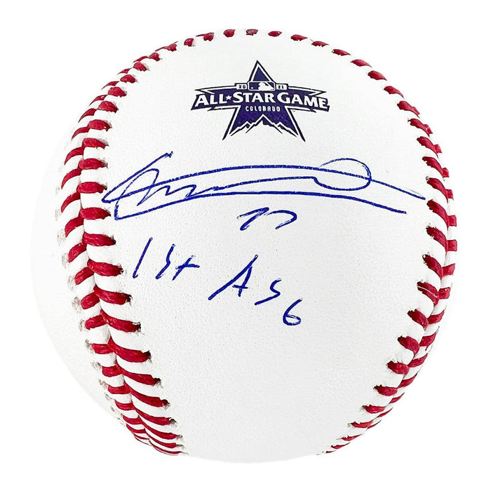 Vladimir Guerrero Jr Signed 1st ASG Inscription Rawlings Official MLB All-Star Game Baseball (JSA) - RSA