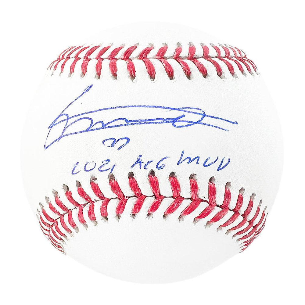 Vladimir Guerrero Jr Signed 2021 ASG MVP Inscription Rawlings Official Major League Baseball (JSA) - RSA