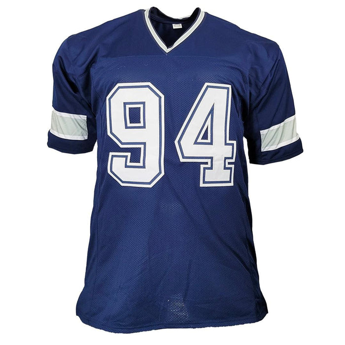 Charles Haley Signed Dallas Blue Football Jersey (JSA) - RSA