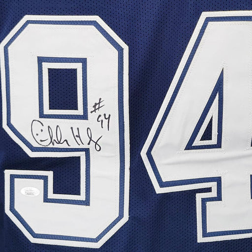Charles Haley Signed Dallas Blue Football Jersey (JSA) - RSA