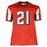 DeAngelo Hall Signed 3x Pro Bowl Inscription Atlanta Pro Red Football Jersey (Beckett) - RSA