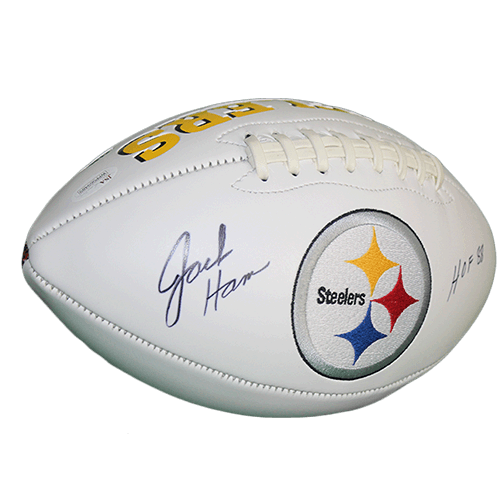 Jack Ham Pitsburgh  HOF 88 Logo Football (JSA) - RSA