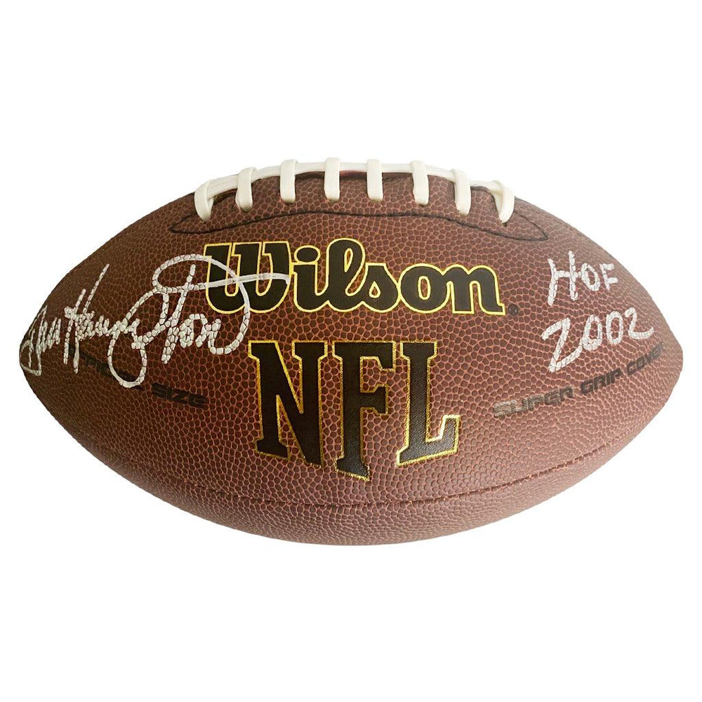 Dan Hampton Signed HOF 2002 Inscription Wilson Official NFL Replica Football (JSA) - RSA