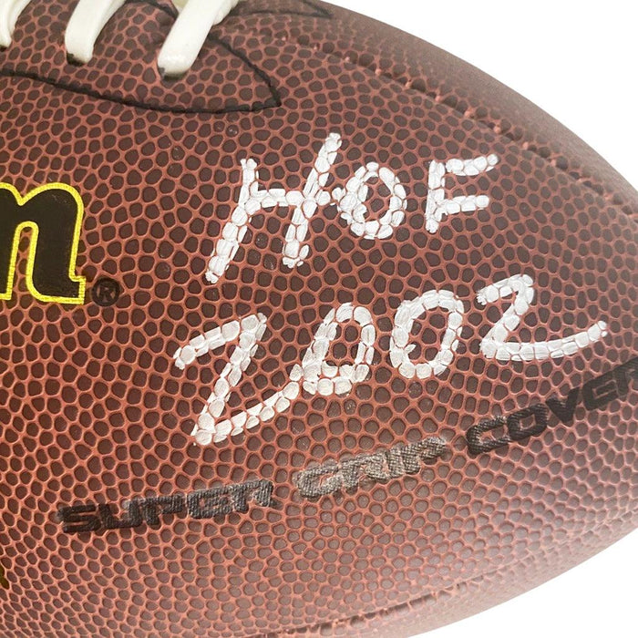 Dan Hampton Signed HOF 2002 Inscription Wilson Official NFL Replica Football (JSA) - RSA