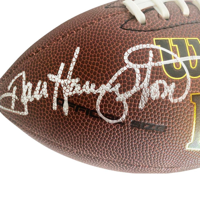 Dan Hampton Signed HOF 2002 Inscription Wilson Official NFL Replica Football (JSA) - RSA