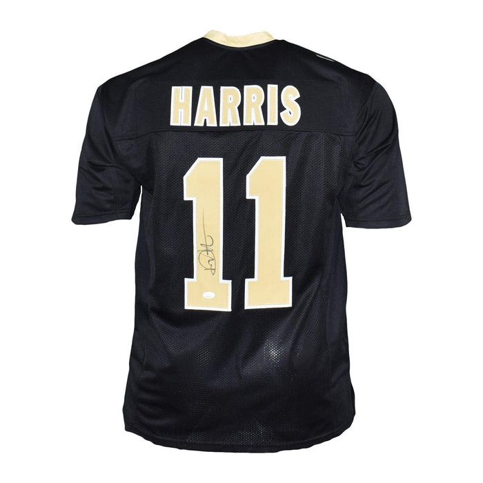 Deonte Harris Signed Pro Edition Black Football Jersey (JSA) - RSA