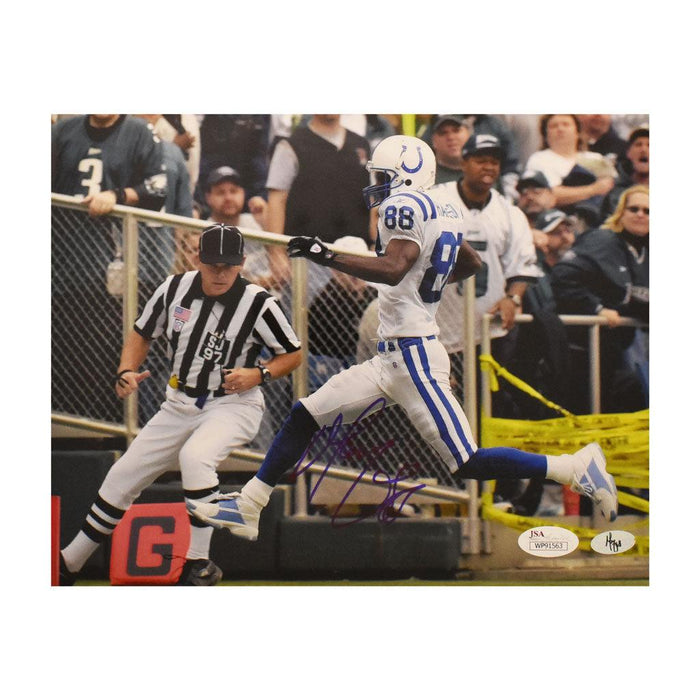 Marvin Harrison Signed Indianapolis Colts Touchdown 8x10 Photo (JSA) - RSA