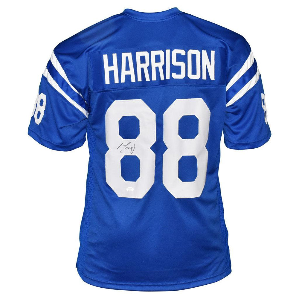 Marvin Harrison Signed Indianapolis Pro Blue Football Jersey Blue Ink (JSA) - RSA