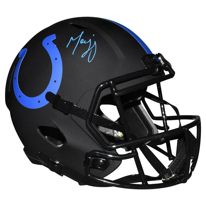 Marvin Harrison Signed Blue Ink Indianapolis Colts Eclipse Speed Full-Size Replica Football Helmet (JSA) - RSA