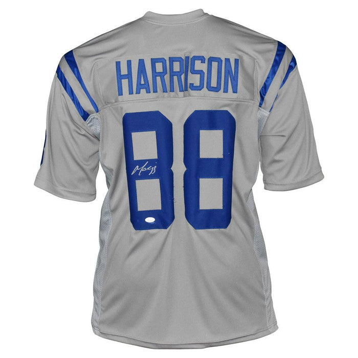Marvin Harrison Signed Indianapolis Pro Grey Football Jersey (JSA) - RSA