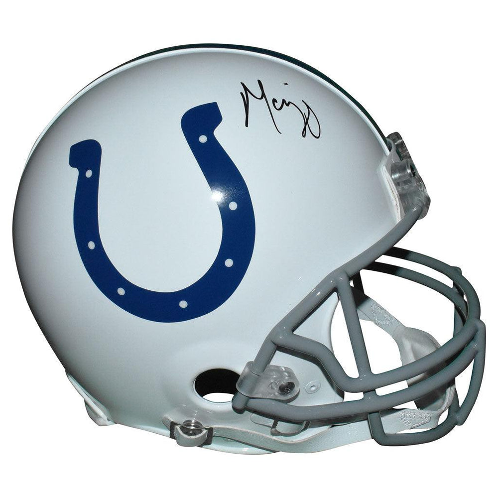 Marvin Harrison Signed Indianapolis Colts Authentic Full-Size White Football Helmet (JSA) - RSA