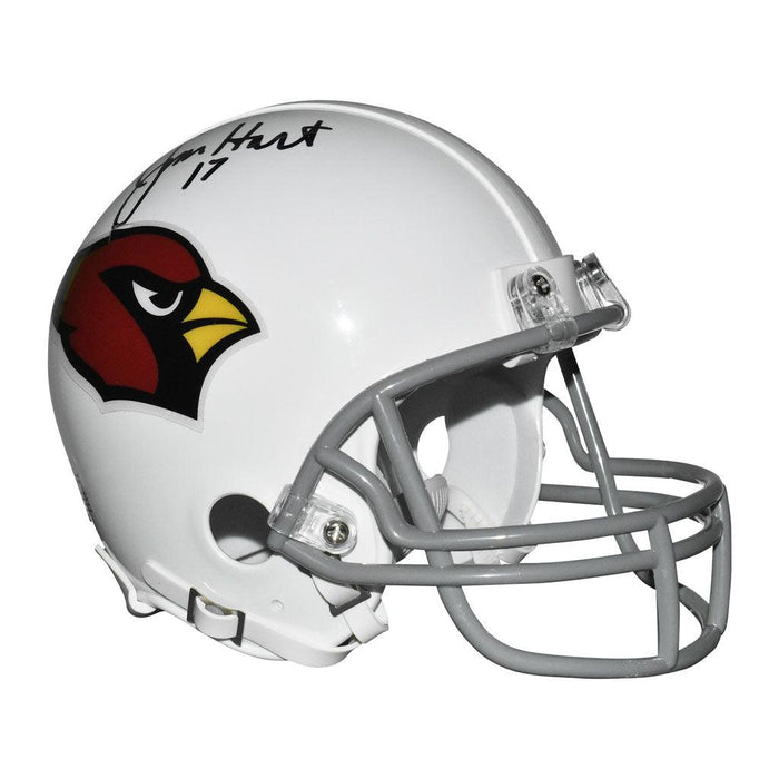 Jim Hart Signed Arizona Cardinals Mini Replica White Football Helmet (JSA) - RSA
