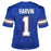 Percy Harvin Signed Florida College Blue Football Jersey (JSA) - RSA