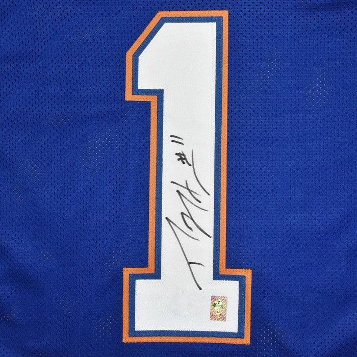 Percy Harvin Signed Florida College Blue Football Jersey (JSA) - RSA