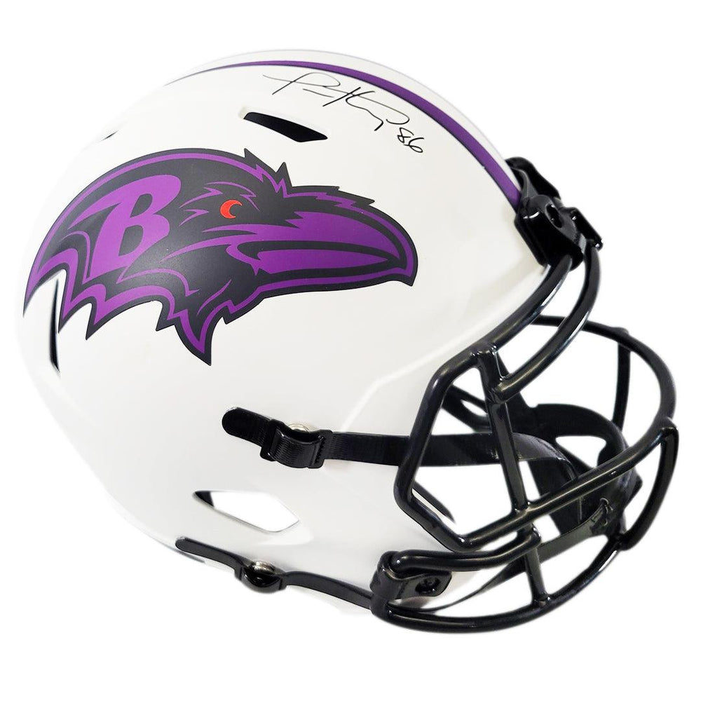 Todd Heap Signed Baltimore Ravens Lunar Eclipse Speed Full-Size Replica Football Helmet (JSA) - RSA