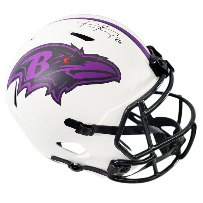Todd Heap Signed Baltimore Ravens Lunar Eclipse Speed Full-Size Replica Football Helmet (JSA) - RSA