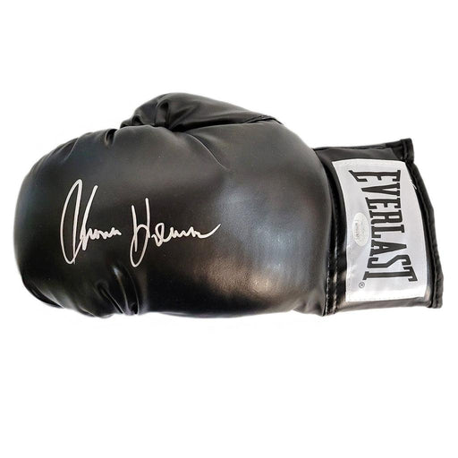 Thomas Hearns Autographed Boxing Glove Black (JSA) - RSA