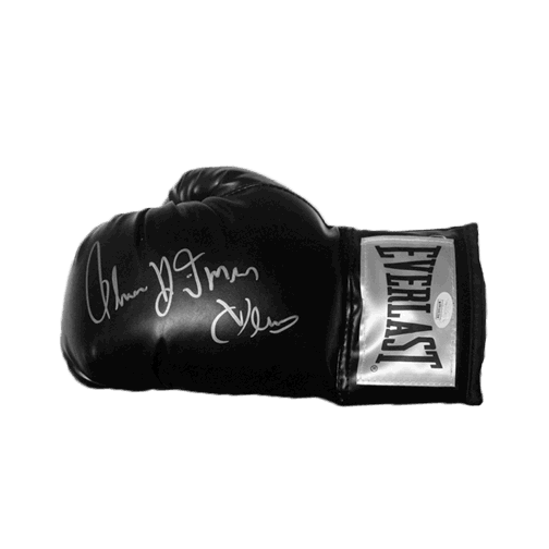 Thomas "Hitman" Hearns Autographed Black Boxing Glove JSA - RSA