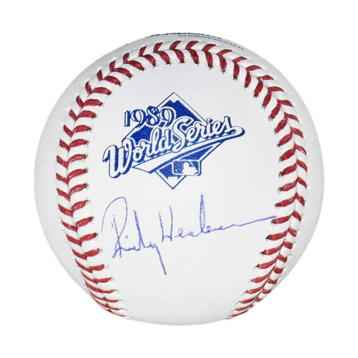 Rickey Henderson Signed Official 1989 World Series Major League Baseball (JSA) - RSA