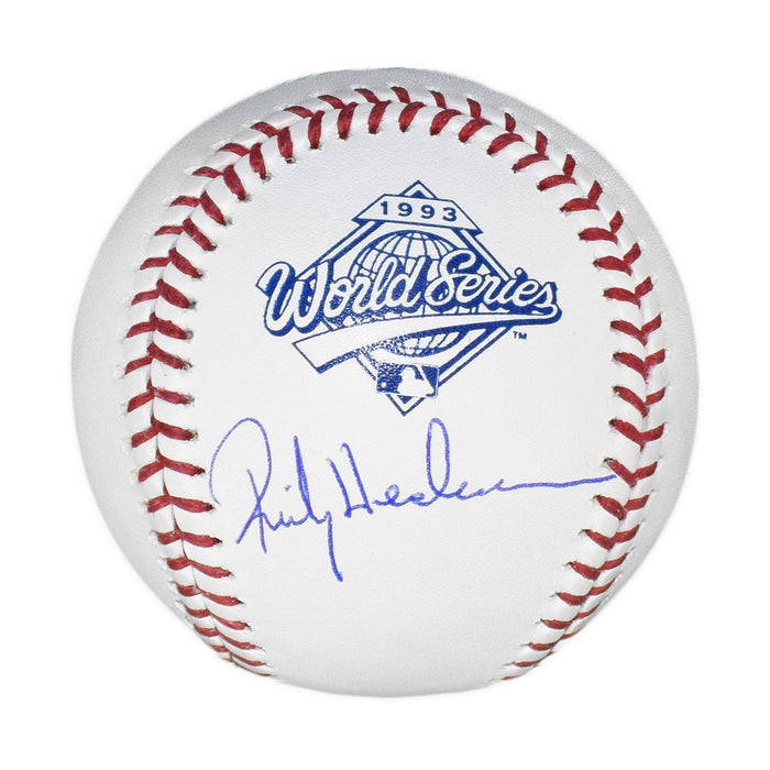 Rickey Henderson Signed Official 1993 World Series Major League Baseball (JSA) - RSA
