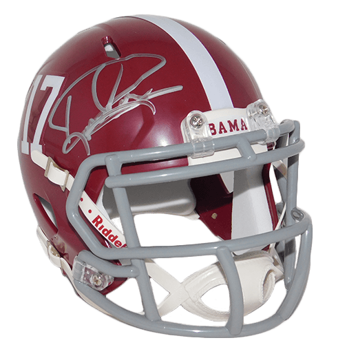 Derrick Henry Alabama Autographed Speed Maroon Mini Football Helmet (JSA) - RSA