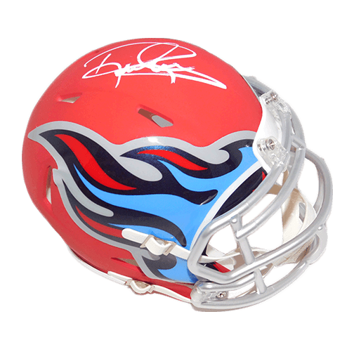 Derrick Henry Titans Autographed AMP Speed Red Mini Football Helmet (JSA) - RSA