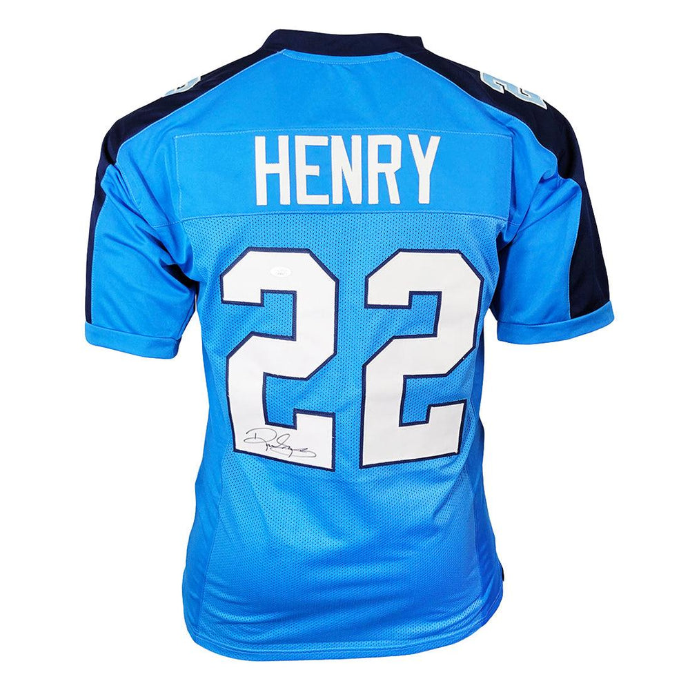 Derrick Henry Autographed Tennessee Blue Football Jersey (JSA) - RSA
