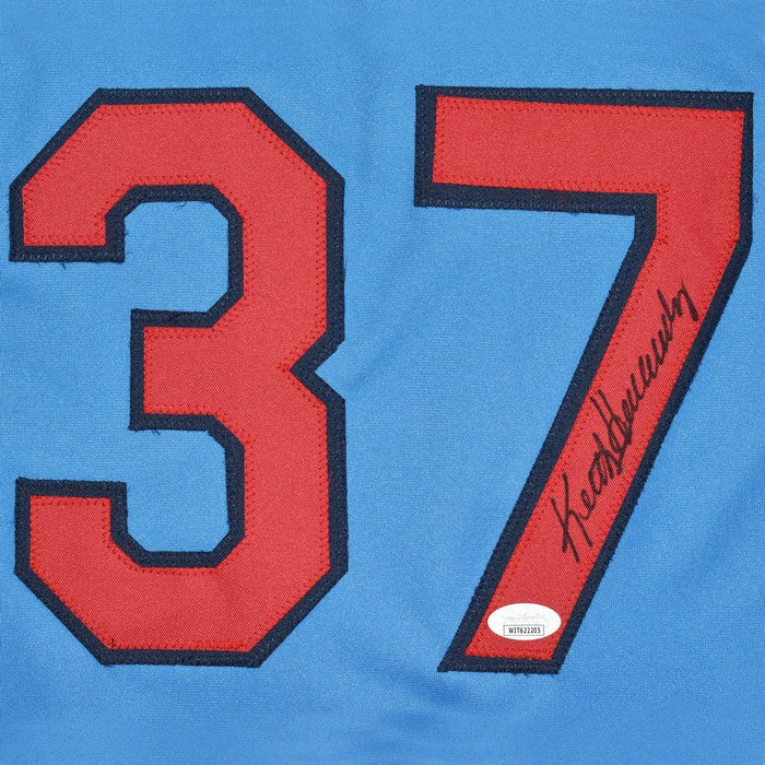 Keith Hernandez Signed St Louis Blue Baseball Jersey (JSA) - RSA