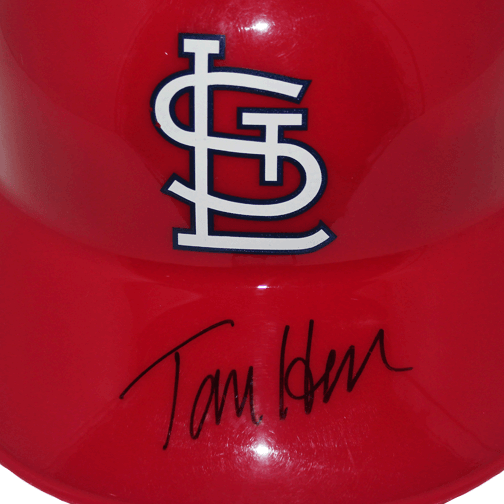 Tommy Herr St. Louis Cardinals Autographed Souvenir Full Size Baseball Batting Helmet (JSA) - RSA
