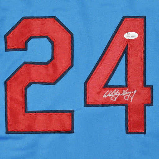 Whitey Herzog Signed St Louis Blue Baseball Jersey (JSA) - RSA