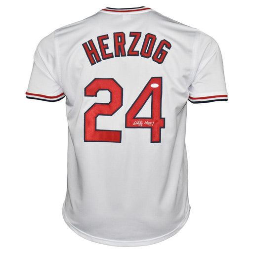 Whitey Herzog Signed St. Louis White Baseball Jersey (JSA) - RSA
