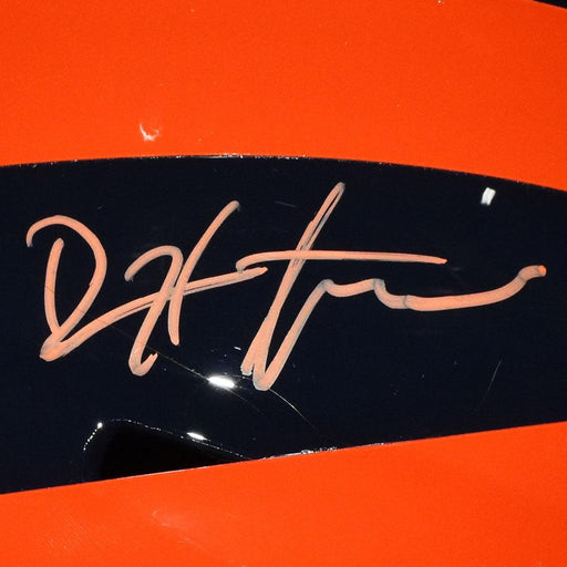 Devin Hester Signed Orange Ink Chicago Bears Full-Size Speed Replica 1936-37 Throwback Football Helmet (JSA) - RSA