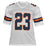Devin Hester Signed Chicago White Artwork Football Jersey (JSA) - RSA