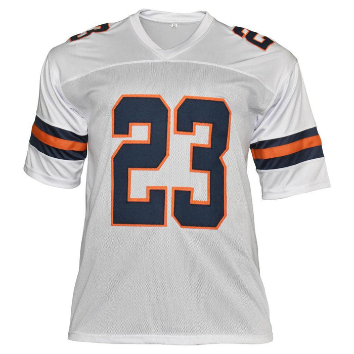 Devin Hester Signed Chicago White Artwork Football Jersey (JSA) - RSA